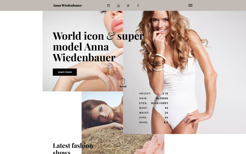 Model Portfolio Website Template