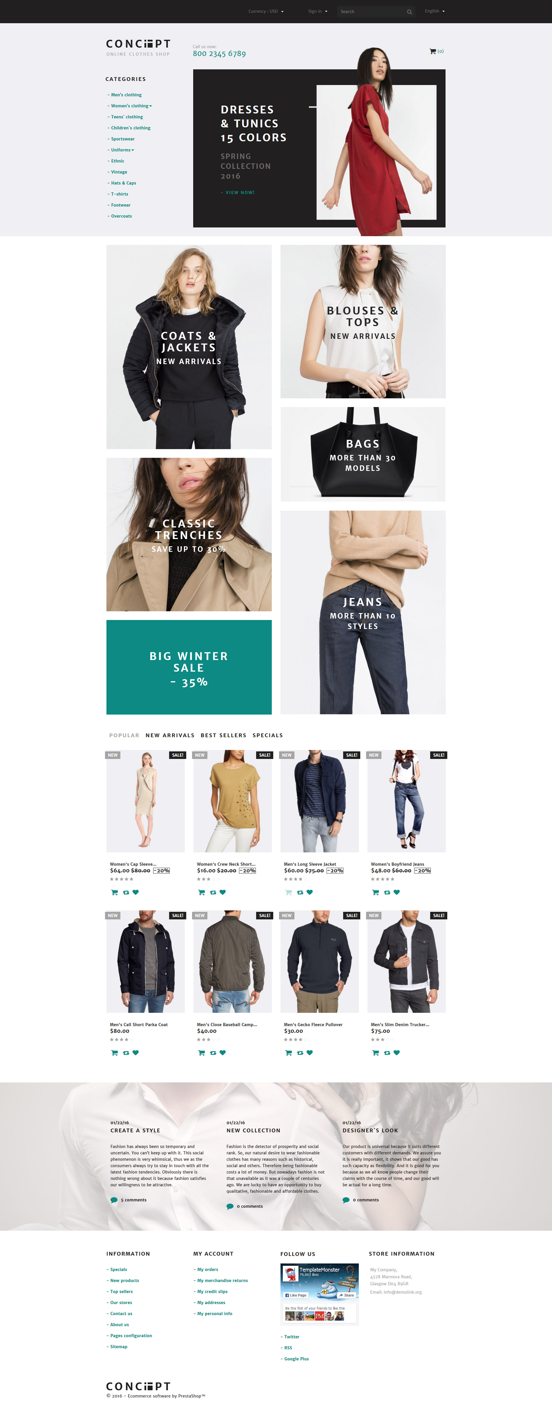 Reszponzív Concept PrestaShop sablon 58177 - képernyőkép