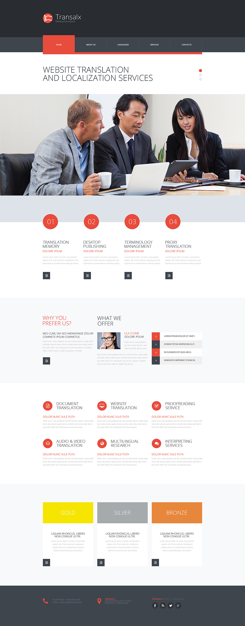 Translation Bureau Responsive Website Template New Screenshots BIG