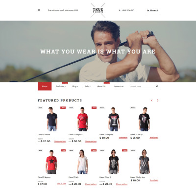 True T-Shirts Shopify Theme #58115