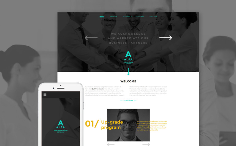 Alfa Parallax Website Template Big Screenshot Alfa Website Template New Screenshots BIG