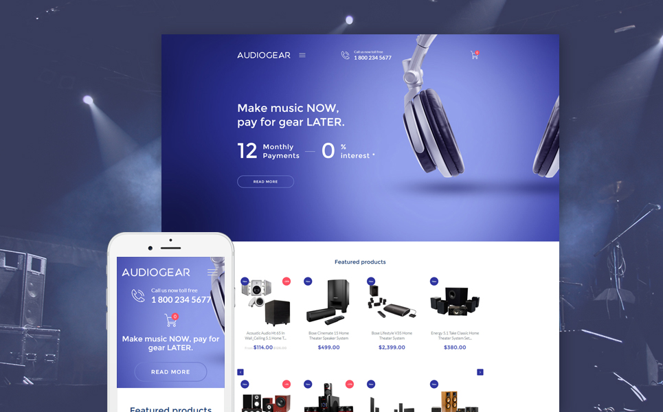 Audio Gear Shopify Theme New Screenshots BIG