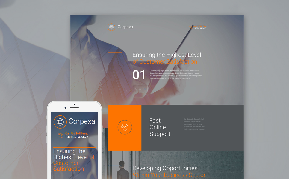 Business Responsive Landing Page Template New Screenshots BIG