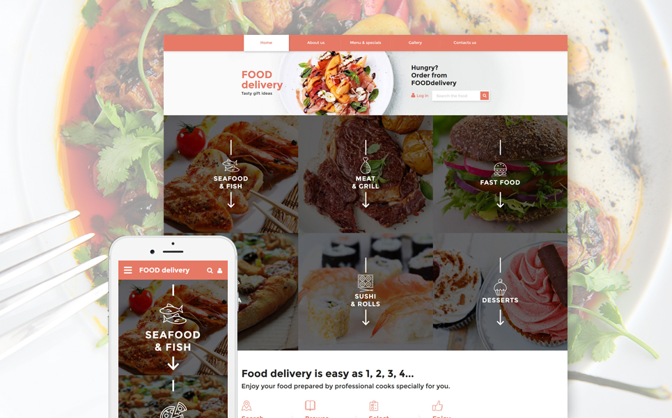 Catering Responsive Website Template New Screenshots BIG
