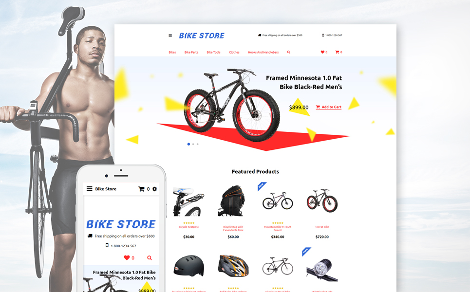 Cycling Responsive OpenCart Template New Screenshots BIG