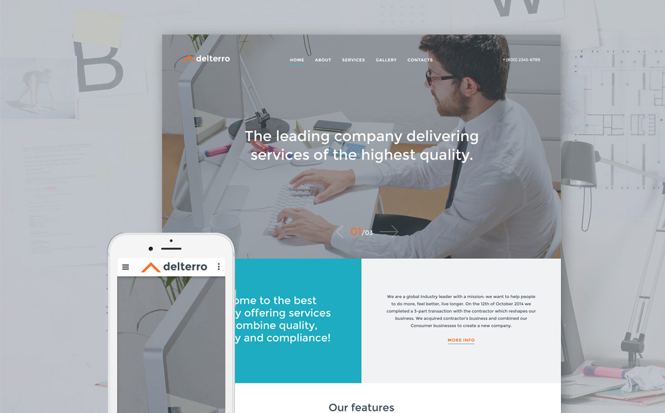 Delterro Website Template New Screenshots BIG