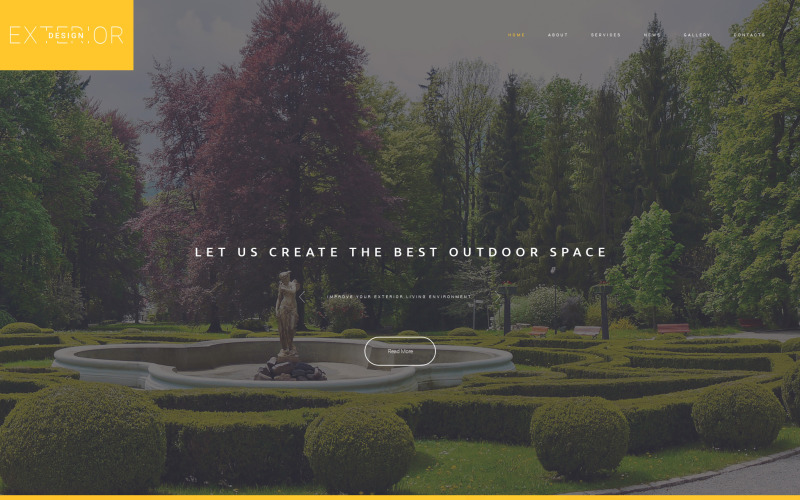 Exterior Design Responsive Website Template