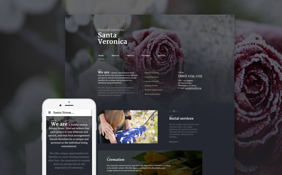 Funeral Services Responsive Website Template New Screenshots BIG