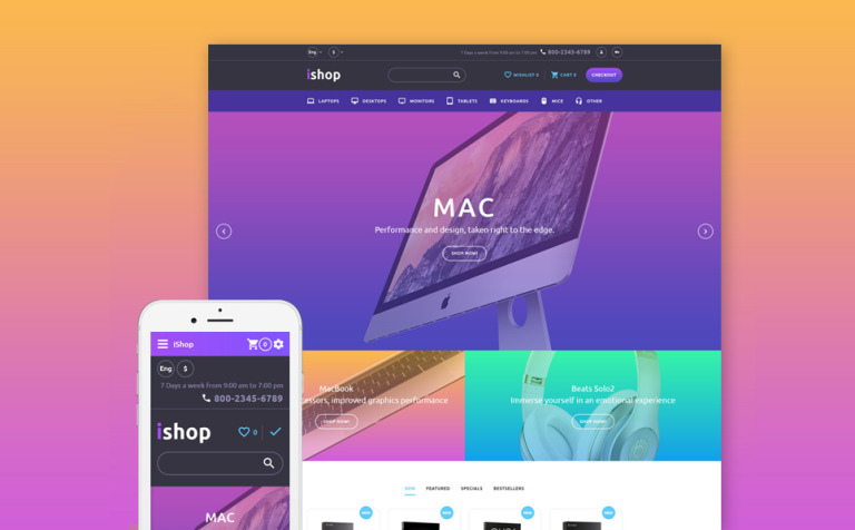 iShop - Computer Store Responsive Responsive OpenCart Template Big Screenshot iShop - Computer Store Responsive OpenCart Template New Screenshots BIG