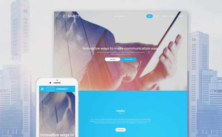 ISP Responsive Website Template Big Screenshot ISP Responsive Website Template New Screenshots BIG