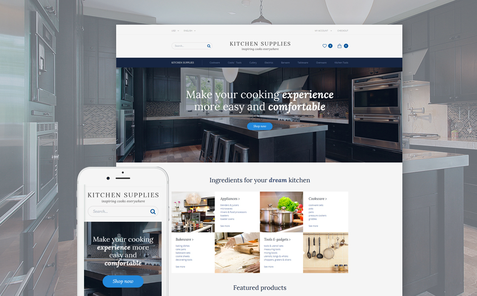 Kitchen Supplies - Kitchen Furniture OpenCart Template + RTL New Screenshots BIG