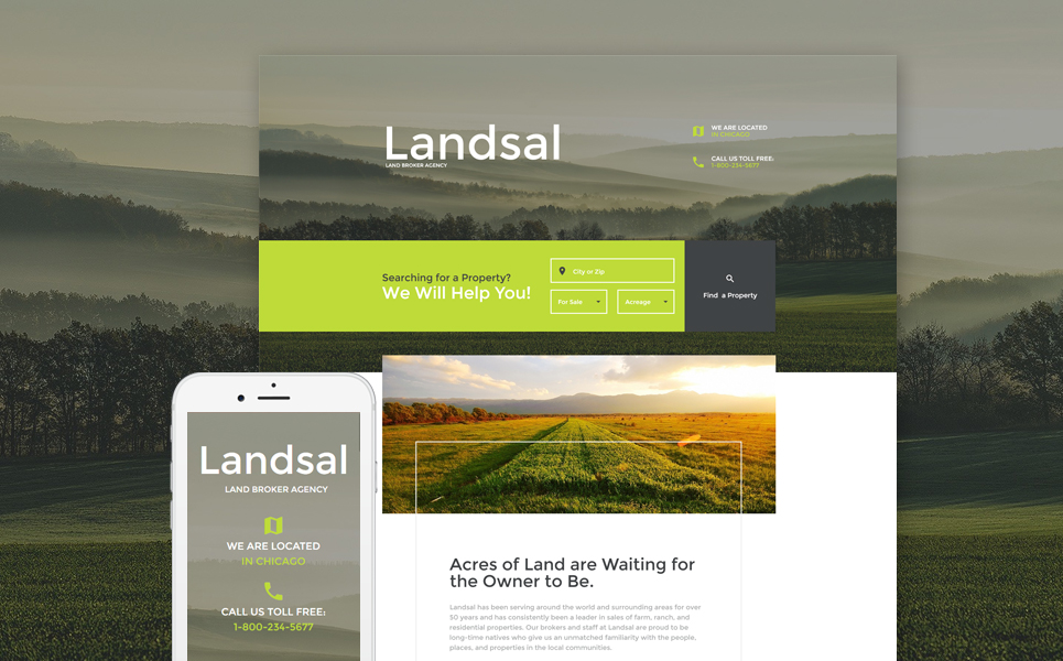 Land Broker Responsive Landing Page Template New Screenshots BIG