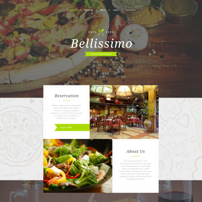 Responsywny szablon strony www #58225 na temat: restauracja włoska