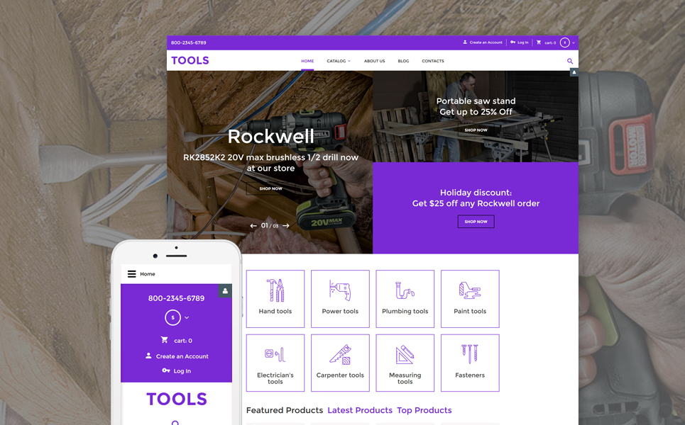 Tools VirtueMart Template New Screenshots BIG