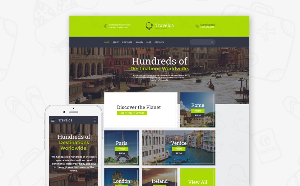 Travel Agency Responsive Website Template New Screenshots BIG