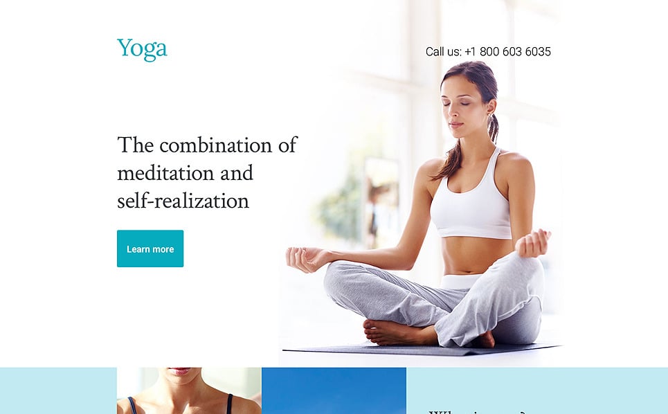 Yoga Responsive Landing Page Template #58228