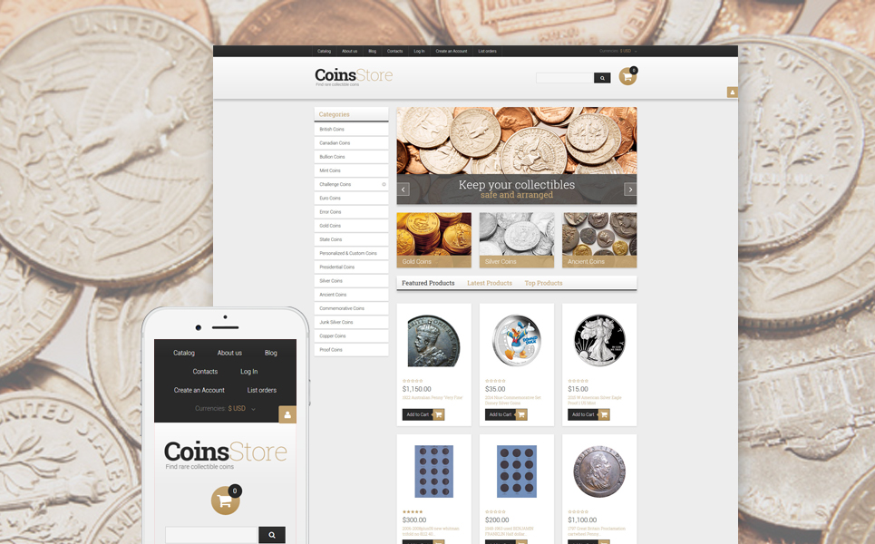 Antique Store Responsive VirtueMart Template New Screenshots BIG