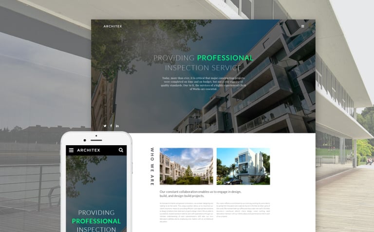Architecture Parallax Website Template Big Screenshot Architecture Responsive Website Template New Screenshots BIG