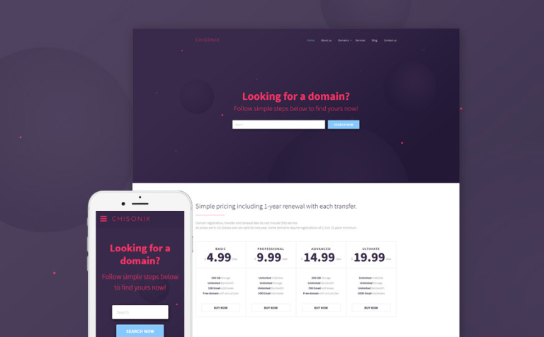 Chisonix Responsive Website Template Big Screenshot Chisonix Website Template New Screenshots BIG