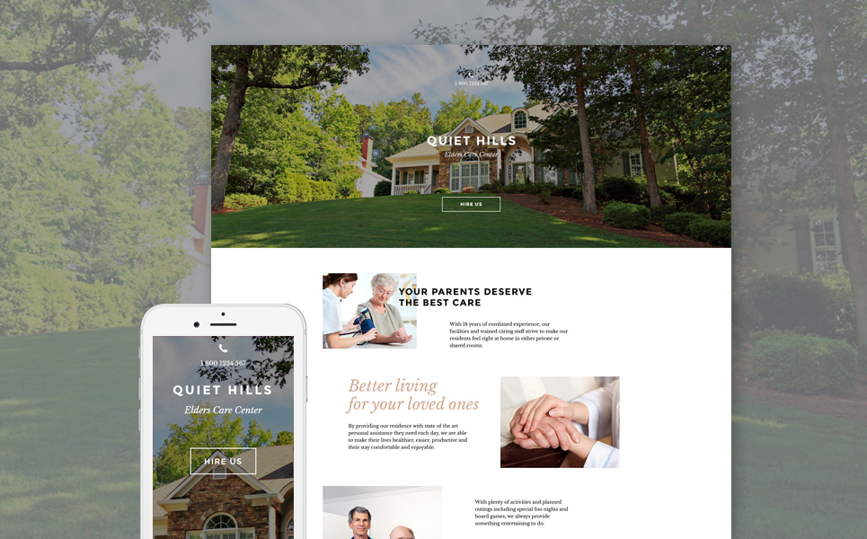 Elderly Care Responsive Landing Page Template New Screenshots BIG