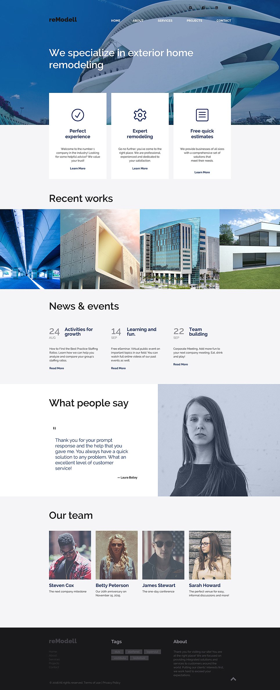Home Remodeller Website Template New Screenshots BIG