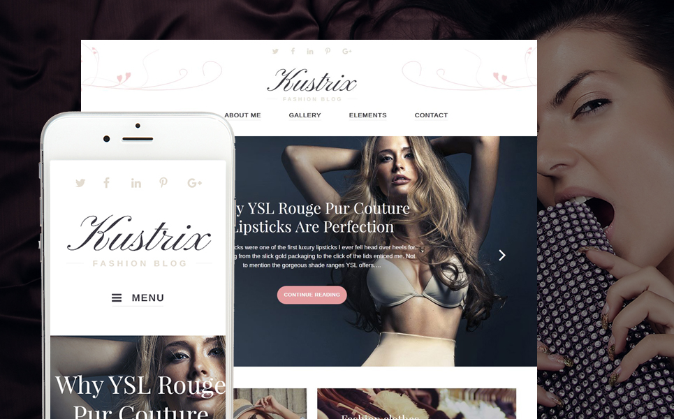 Kustrix - Fashion Blog Magazine WordPress Theme