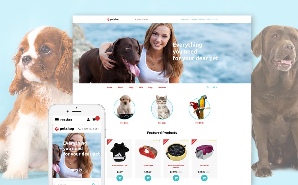 PetShop OpenCart Template New Screenshots BIG