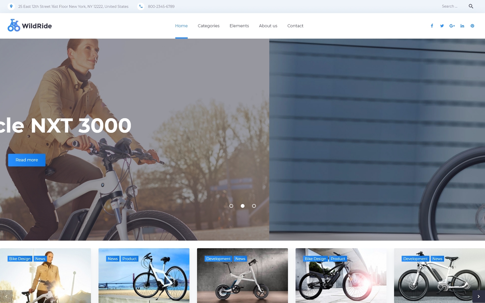 Reszponzív WildRide - Sports Bicycle WordPress sablon 58378