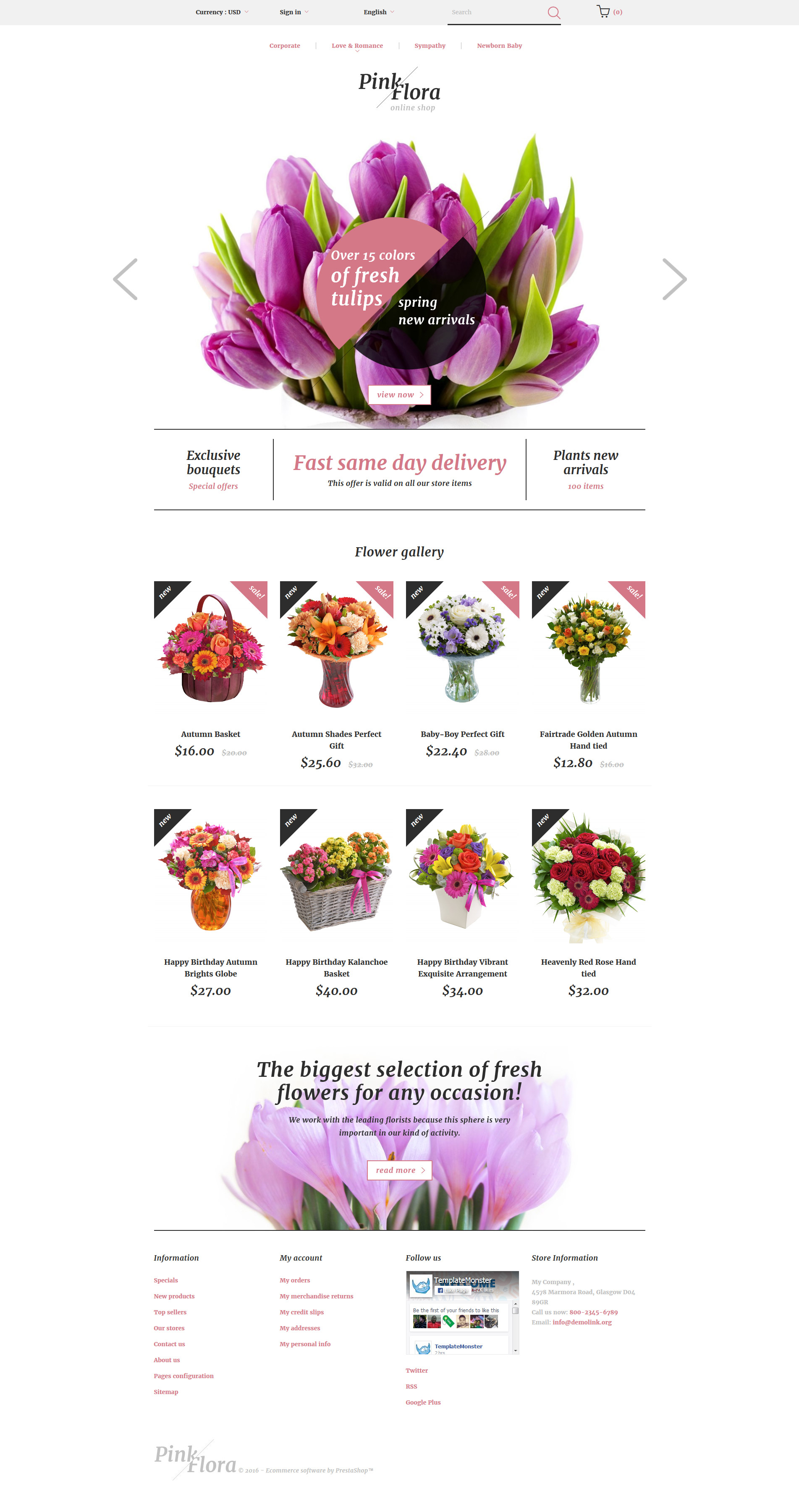 Tema De PrestaShop "Pink Flora" #58383 - captura de pantalla