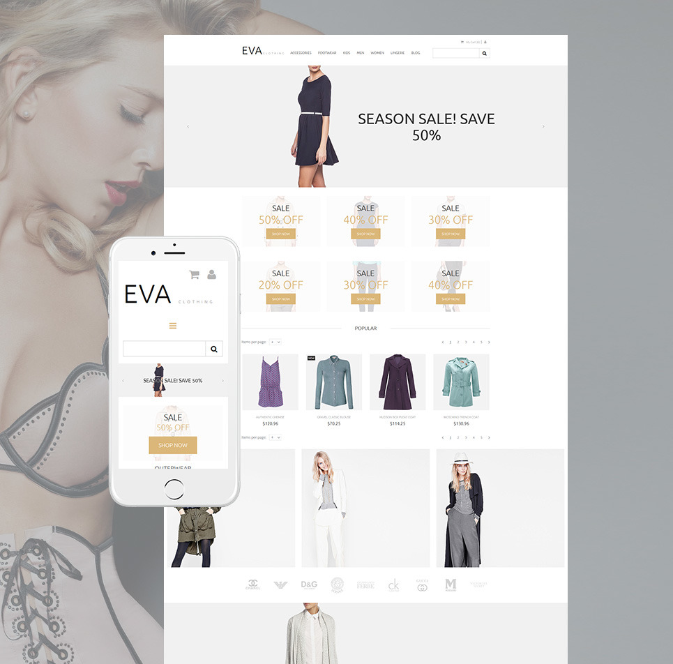 Apparel Parallax MotoCMS Ecommerce Template Big Screenshot Apparel Responsive MotoCMS Ecommerce Template New Screenshots BIG