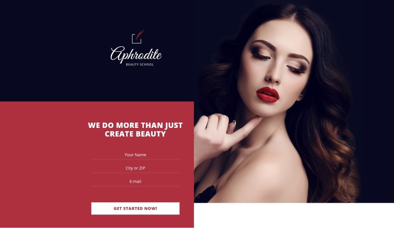 Beauty School Landing Page Template