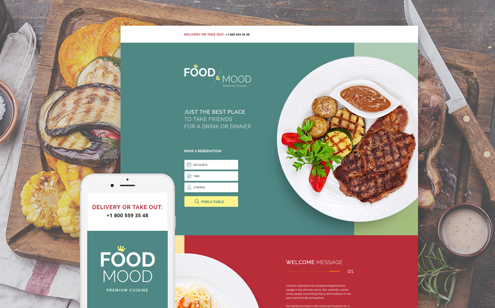 Cafe and Restaurant Landing Page Template New Screenshots BIG