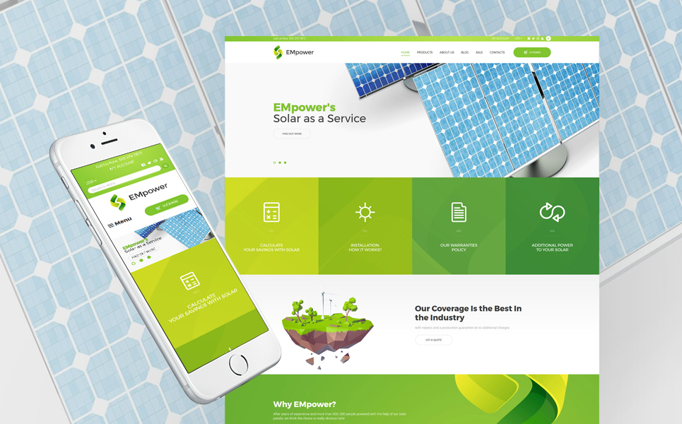 EMpower - Solar Energy Shopify Theme New Screenshots BIG