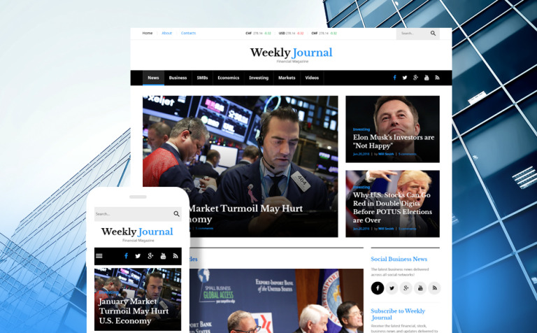 Financial News & Magazine WPML ready WordPress Template Big Screenshot Financial News & Magazine WordPress Theme New Screenshots BIG