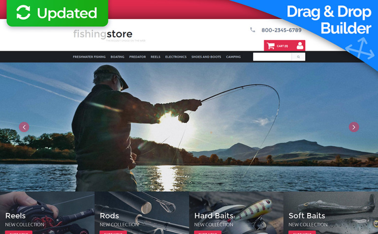Fishing Responsive MotoCMS Ecommerce Theme Big Screenshot Fishing Responsive MotoCMS Ecommerce Template New Screenshots BIG