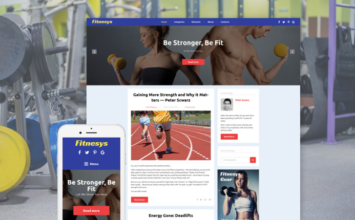 Fitnesys - Fitness Blog GPL WordPress Theme