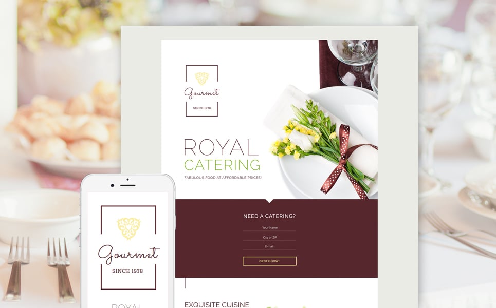 Gourmet Landing Page Template New Screenshots BIG