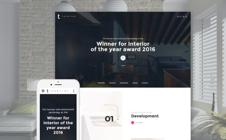 Interior Furniture Responsive Website Template Big Screenshot Interior Furniture Website Template New Screenshots BIG