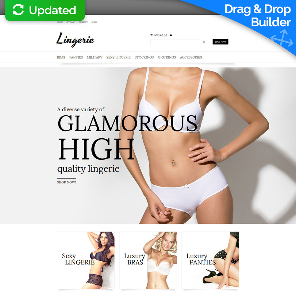 Lingerie Bootstrap MotoCMS Ecommerce Theme Big Screenshot Lingerie Responsive MotoCMS Ecommerce Template New Screenshots BIG