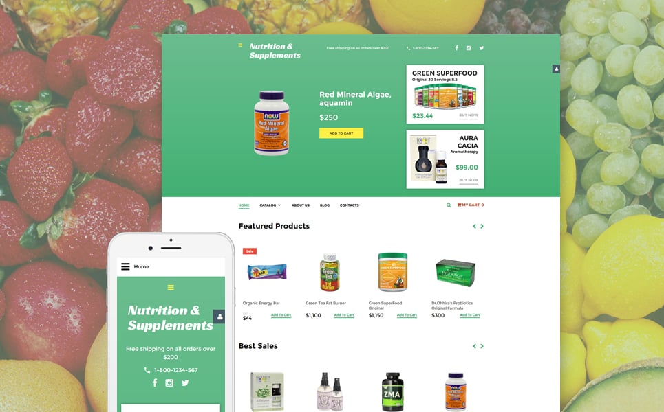 Nutrition  Supplements VirtueMart Template New Screenshots BIG