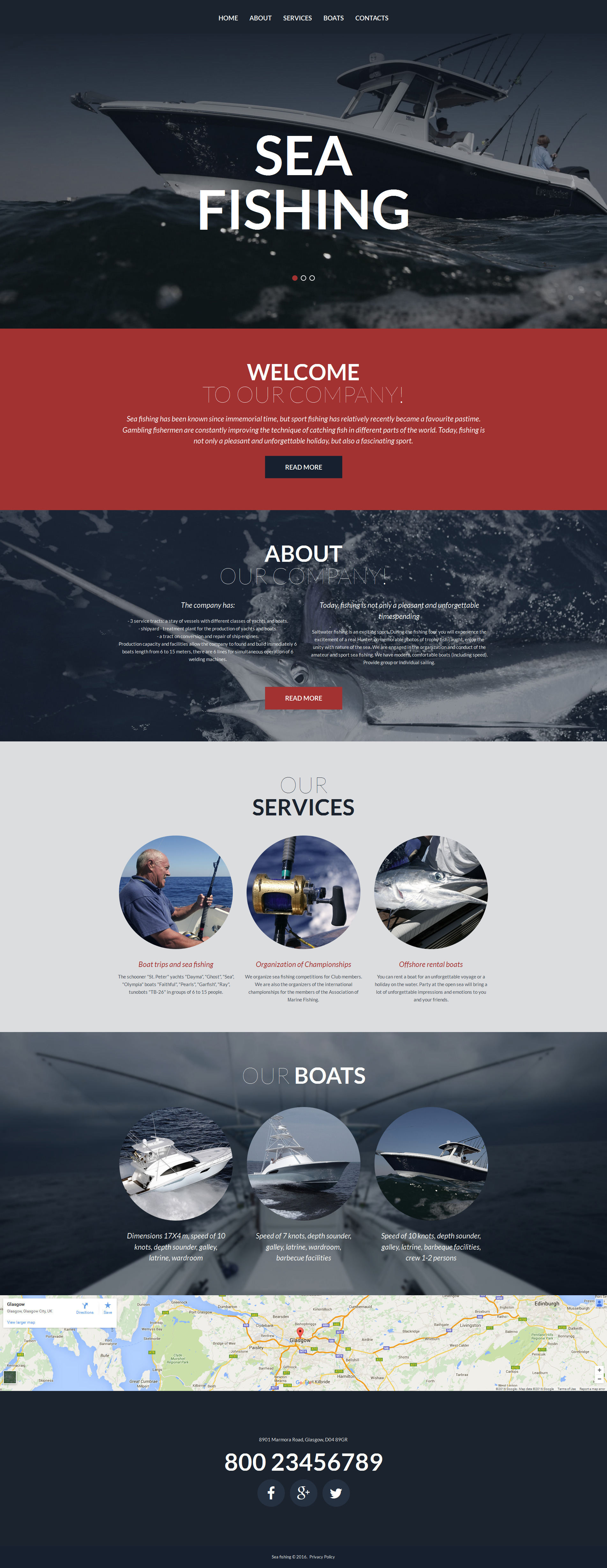 Plantilla Moto CMS 3 Responsive para Sitio de Pesca #58427 - captura de pantalla