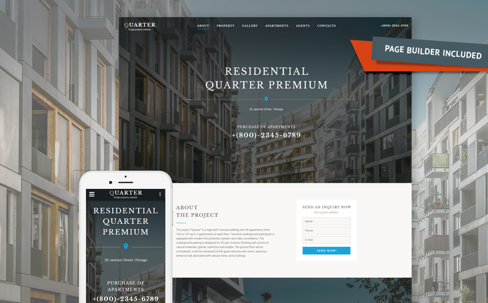 Real Estate Responsive Landing Page Template New Screenshots BIG