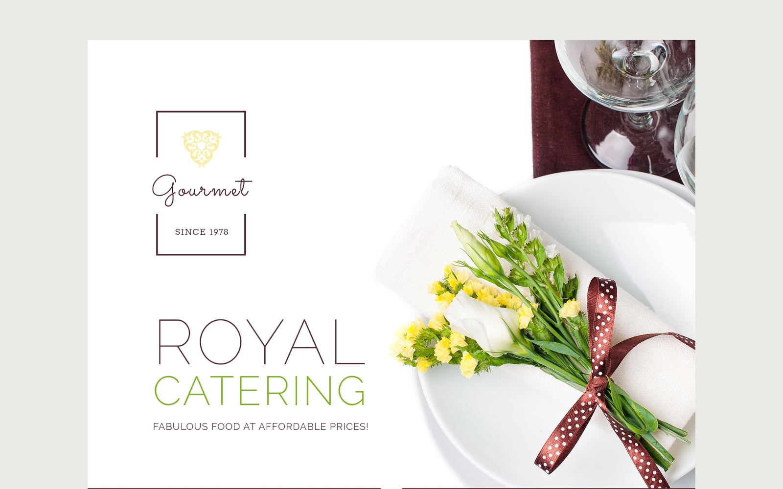 Reszponzív Gourmet Nyítóoldal sablon 58458