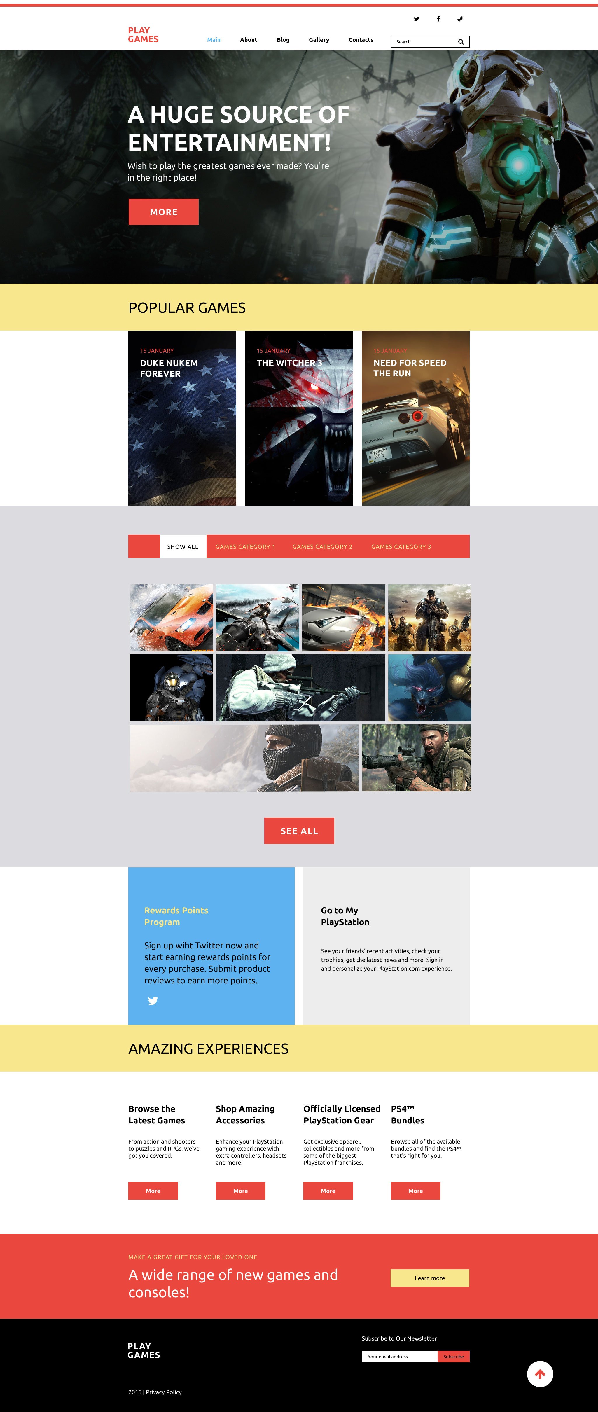 Tema De WordPress "Play Games" #58412