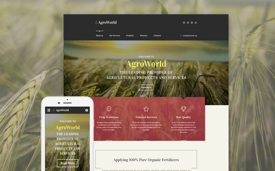 Agriculture Responsive Website Template New Screenshots BIG