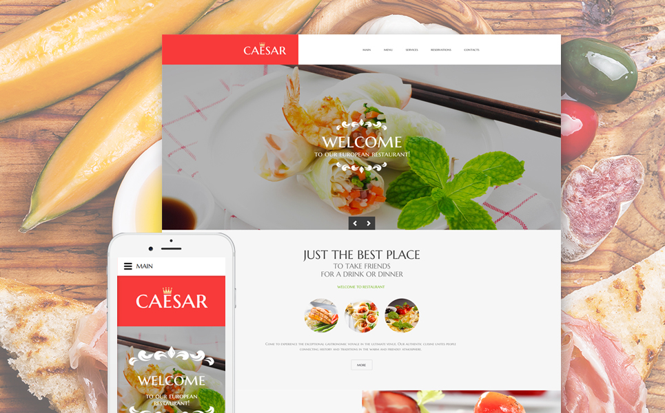 Cafe and Restaurant Responsive Website Template New Screenshots BIG