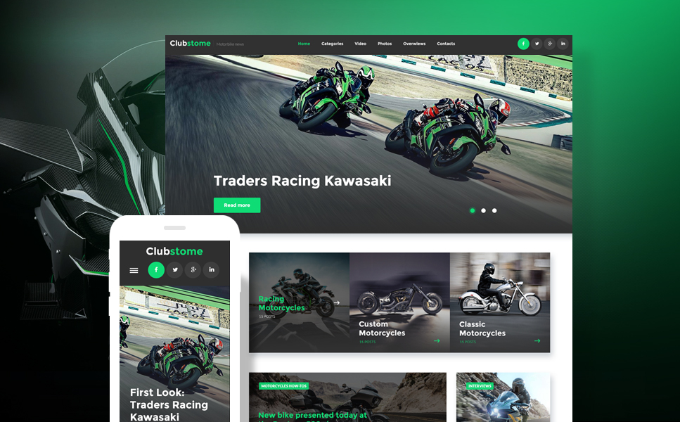 Clubstome - Sport Racing WordPress Theme New Screenshots BIG