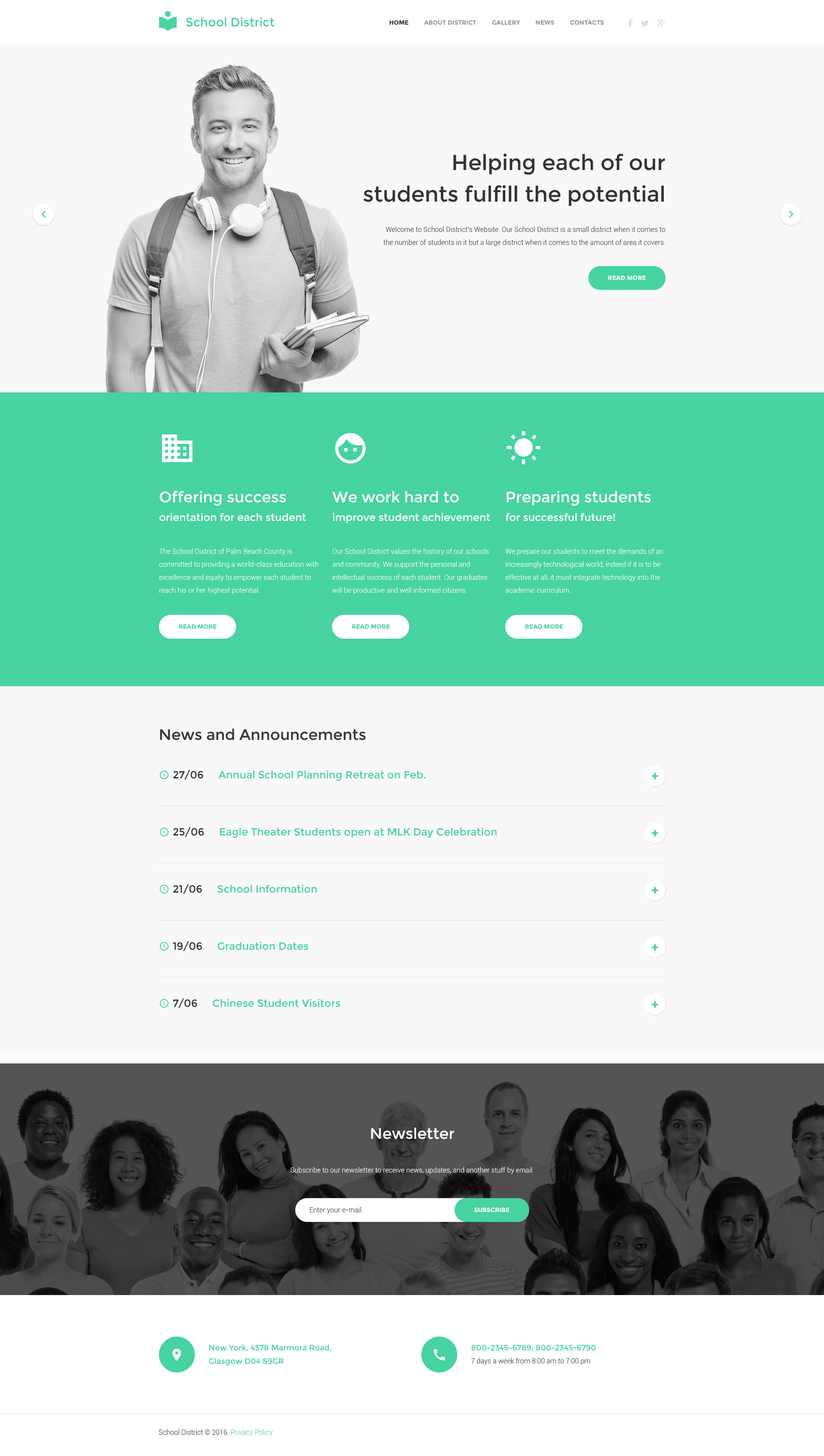 Education Responsive Website Template #58512