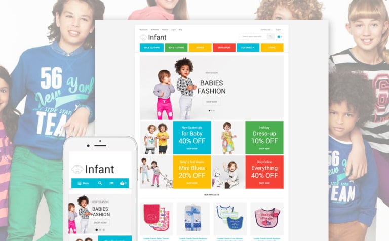 Infant Bootstrap Magento Template Big Screenshot Infant Magento Theme New Screenshots BIG