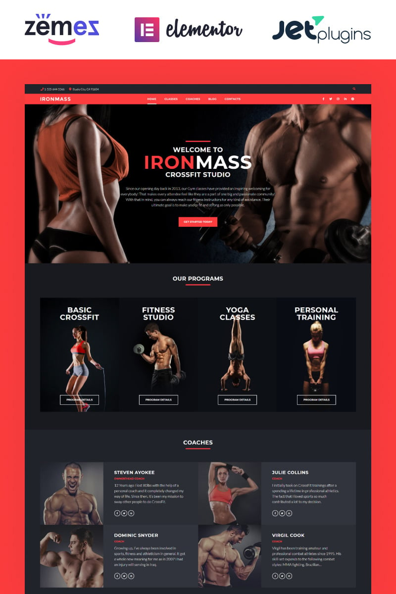 IronMass - Gym Fitness & Bodybuilding WordPress Theme